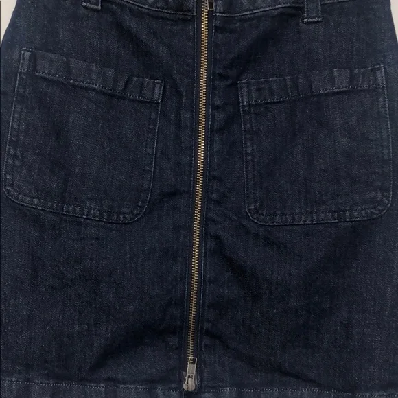 MADEWELL zip front detail denim skirt - Picture 4 of 7